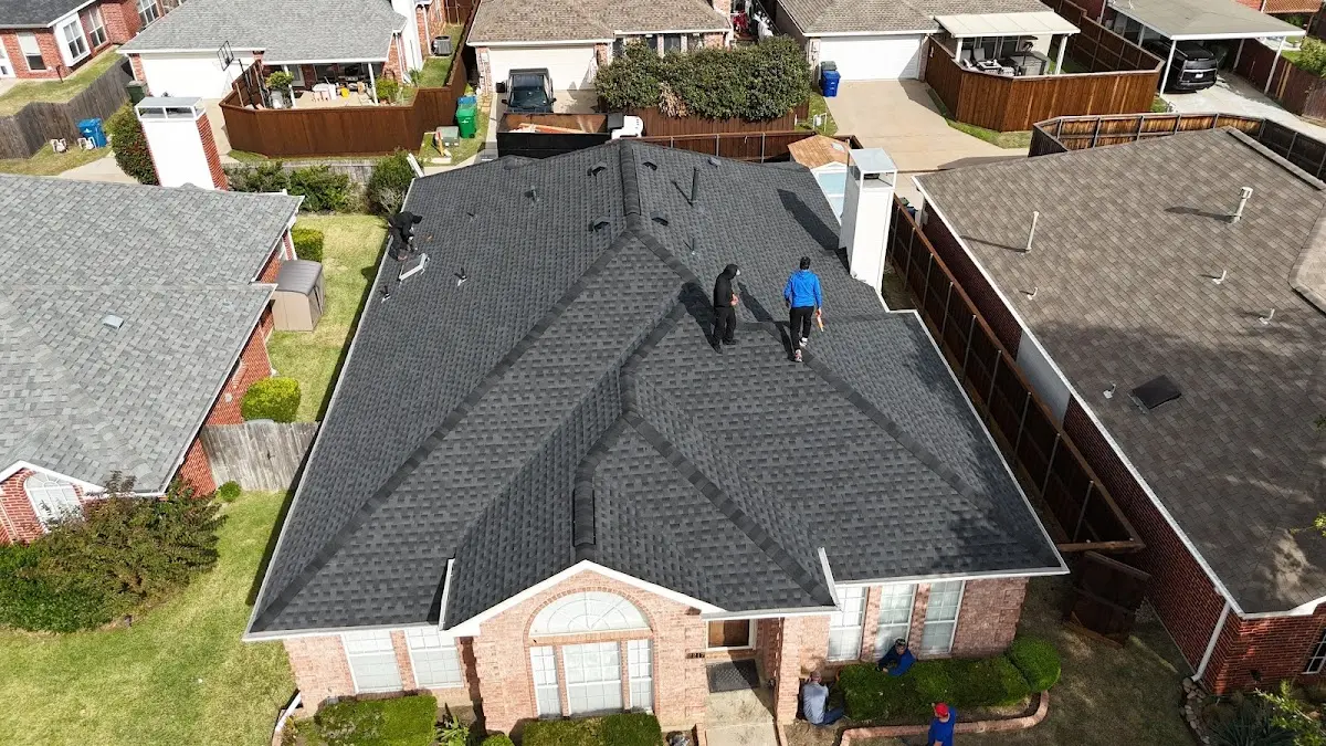 Slate & Tile Roof Repair work in progress on a Hazel Park property